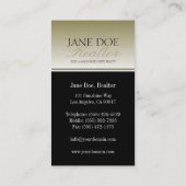 Realtor Gold Script fade Real Estate Agent Broker Visitekaartje (Achterkant)