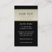 Realtor Gold Script fade Real Estate Agent Broker Visitekaartje (Achterkant)