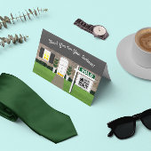 Realtor Grey Brick House Verkocht teken Dank u kaa Bedankkaart