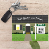 Realtor Grey House Verkocht Teken Bedankt Card