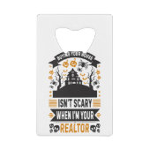 Realtor Halloween - makelaar in onroerend goed Creditkaart Flessenopener (Voorkant)