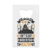 Realtor Halloween - makelaar in onroerend goed Creditkaart Flessenopener (Achterkant)