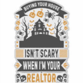 Realtor Halloween - makelaar in onroerend goed Sticker (Voorkant)