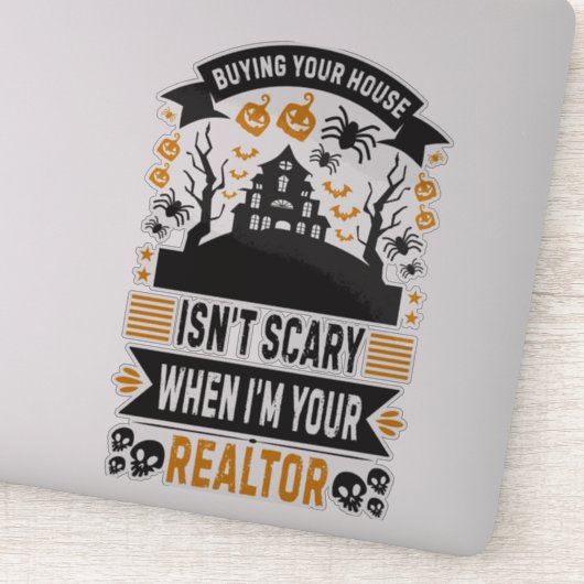 Realtor Halloween - makelaar in onroerend goed Sticker (Detail)