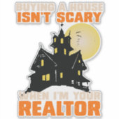 Realtor Halloween Real Estate Agent & Broker Funny Sticker (Voorkant)