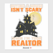 Realtor Halloween Real Estate Agent & Broker Funny Sticker (Vel)