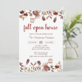 Realtor Herfst Open House, Housewarming, New Home Kaart (Staand voorkant)