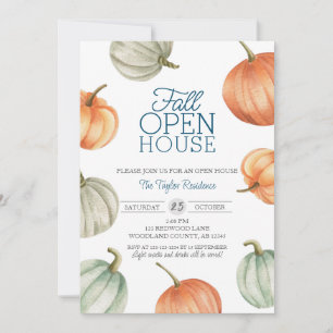 Realtor Herfst Open Huis, Pompoenen Housewarming Kaart