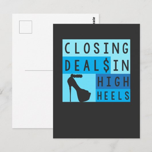 Realtor - het sluiten overeenkomsten op hoog nivea briefkaart (Voorkant / Achterkant)