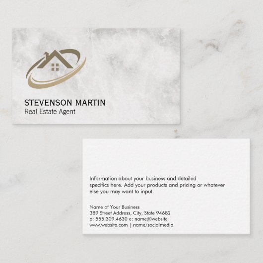 Realtor Home Logo Visitekaartje (Voorkant / Achterkant)