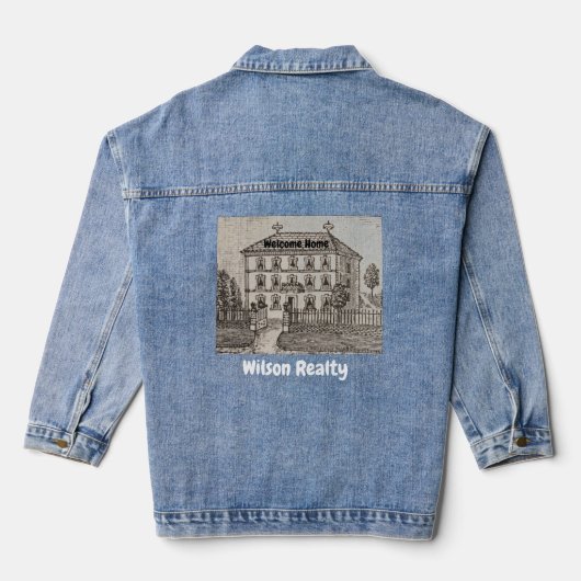 Realtor Home Verkoper Promotie  Schetshuis Denim Jacket (Achterkant)