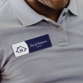 Realtor House Logo Modern Navy Blue Naambadge