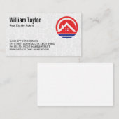 Realtor House Logo Rood Blauw Ontwerp Visitekaartje (Voorkant / Achterkant)
