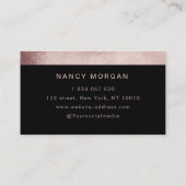 Realtor House Logo Roos Gold Glitter Visitekaartje (Achterkant)