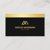 Realtor House Logo Zwart en Goud Visitekaartje (Voorkant)