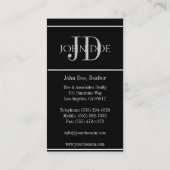 Realtor House/Paper Black Platinum Visitekaartje (Achterkant)