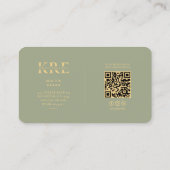 Realtor Hypotheek Adviseur Modern Sage Visitekaartje (Achterkant)