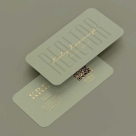 Realtor Hypotheek Adviseur Modern Sage Visitekaartje