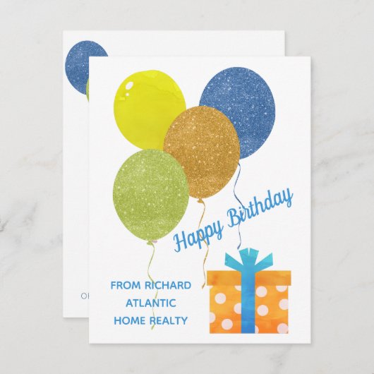 Realtor Hypotheek Budget Happy Birthday Custom Kaa (Voorkant / Achterkant)