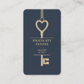 Realtor Hypotheek Makelaar Elegante Donkerblauwe G Visitekaartje (Voorkant)