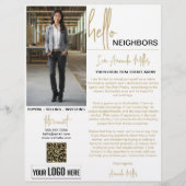 Realtor Introductie Vastgoed Farming Letter Flyer (Voorkant)