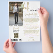 Realtor Introductie Vastgoed Farming Letter Flyer (Hand)