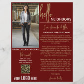 Realtor Introductie Vastgoed Farming Letter Flyer (Voorkant)