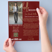 Realtor Introductie Vastgoed Farming Letter Flyer (Hand)