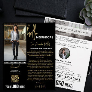 Realtor Introductie Vastgoed Farming Letter Flyer