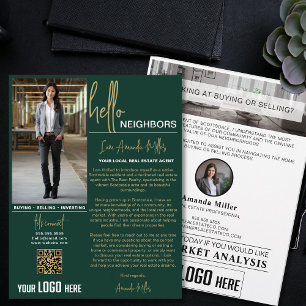 Realtor Introductie Vastgoed Farming Letter Flyer