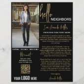 Realtor Introductie Vastgoed Farming Letter Flyer (Voorkant)