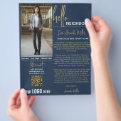 Realtor Introductie Vastgoed Farming Letter Flyer (Hand)