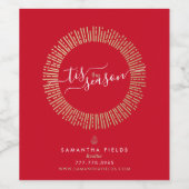 Realtor-kerstcadeaulabel voor wijn wijn etiket (Enkel label)