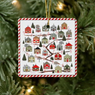 Realtor kerstfeestdag cadeau keramisch ornament