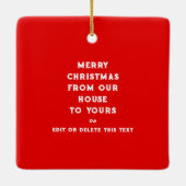 Realtor kerstfeestdag cadeau keramisch ornament (Achterkant)