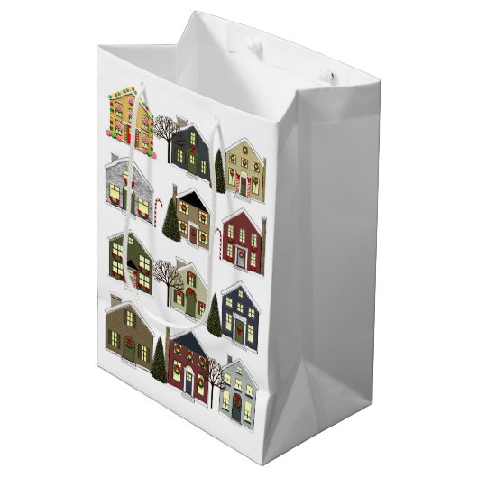 Realtor Kerstfeestdag Medium Cadeauzakje (Voorkant Gekanteld)