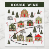 Realtor Kerstfeestdag Wijn Etiket (Enkel label)