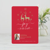 Realtor Kerstmis Briefkaart - Joy to world (Staand voorkant)