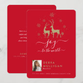 Realtor Kerstmis Briefkaart - Joy to world (Voorkant / Achterkant)