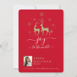 Realtor Kerstmis Briefkaart - Joy to world