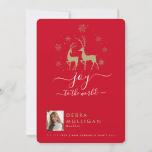 Realtor Kerstmis Briefkaart - Joy to world