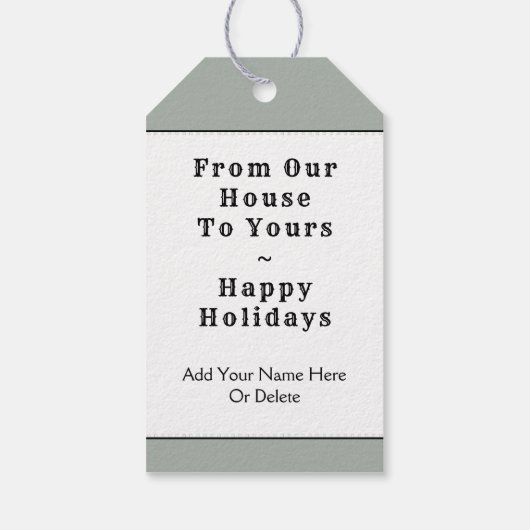 Realtor Kerstmis Cadeaulabel (Achterkant)