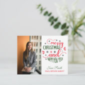 Realtor Kerstmis Feestdagenkaart (Staand voorkant)