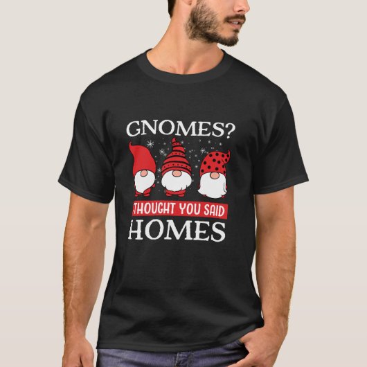 Realtor Kerstmis Gnomes Funny Real Estate Agent T-shirt (Voorkant)