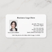 Realtor, leningfunctionaris, Visitekaartje verzeke (Voorkant)