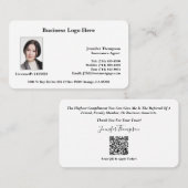 Realtor, leningfunctionaris, Visitekaartje verzeke (Voorkant / Achterkant)