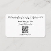 Realtor, leningfunctionaris, Visitekaartje verzeke (Achterkant)