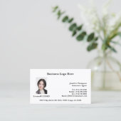 Realtor, leningfunctionaris, Visitekaartje verzeke (Staand voorkant)