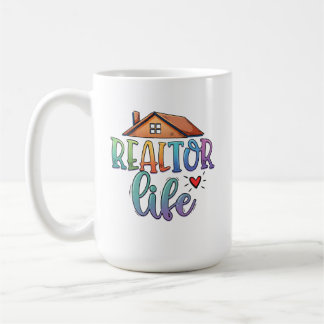 Realtor Leven Gepersonaliseerde Regenboog Vastgoed Koffiemok