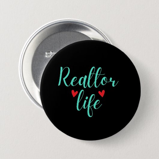 Realtor Life Ronde Button 7,6 Cm (Voorkant /achterkant)